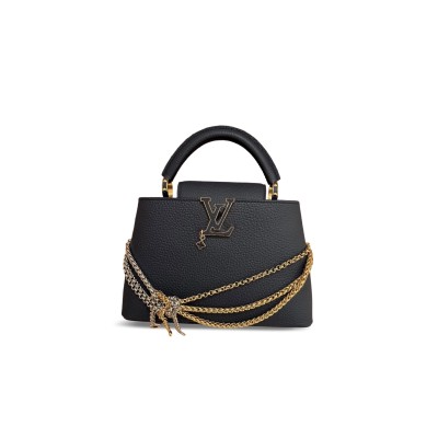 LOUIS VUITTON MASTER CAPUCINES BB BLACK M28203 (27*18*9cm)